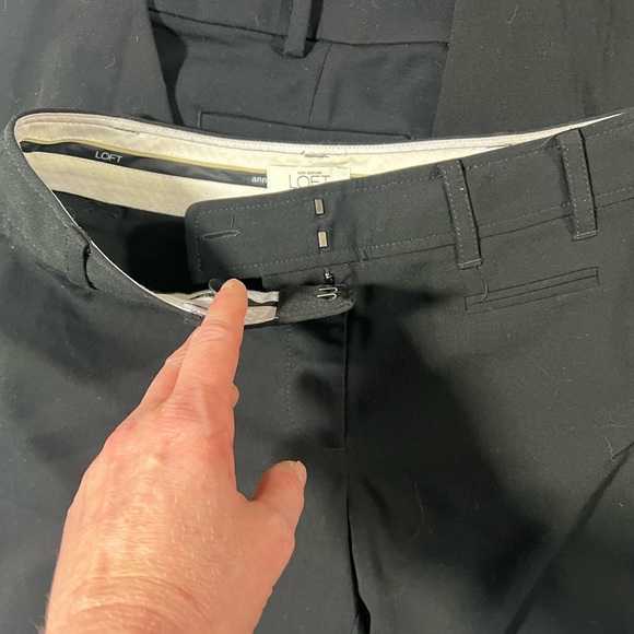 🔥 NWT LOT OF 3 LOFT WOMEN COTTON WORK BUSINESS TROUSERS 2 WIDE 1 PENCIL - Picture 12 of 16